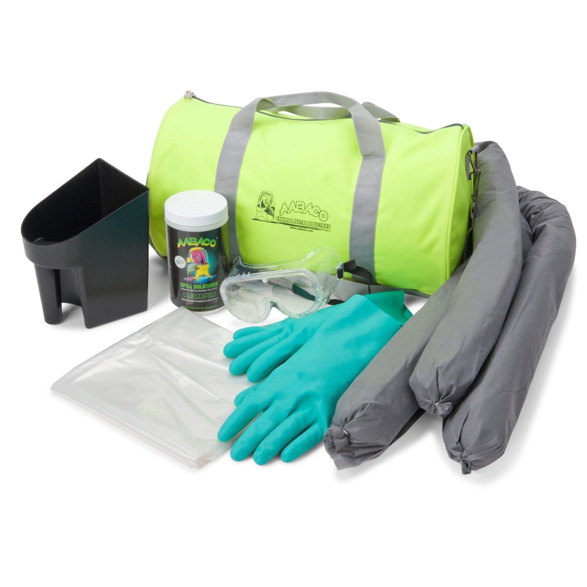 AABACO Chemical Only Spill Kit absorbs up to 40 gallons and comes in a high-visibility, easy-carry duffel bag for fast, convenient spill response.